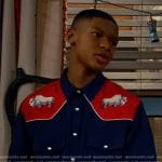 Bill’s blue buffalo print western shirt on Bunkd