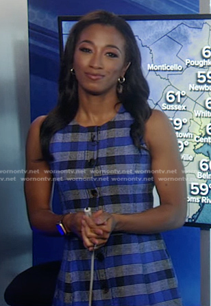 Brittany's blue plaid dress on Good Morning America