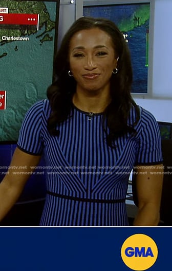 Brittany's blue striped dress on Good Morning America