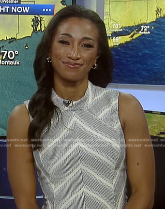 Brittany's grey chevron striped dress on Good Morning America