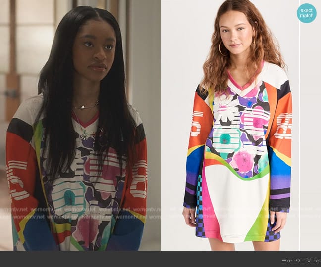 Bruce Glen Jersey Mini Dress worn by Ashley Banks (Akira Akbar) on Bel-Air