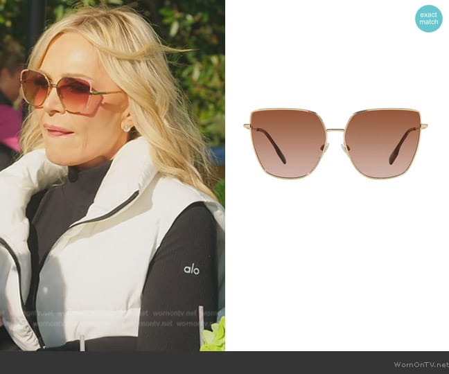 Burberry Alexis Sunglasses worn by Tamra Judge on The Real Housewives of Orange County