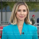 Caitlin Huey-Burns’ turquoise blazer on CBS Mornings