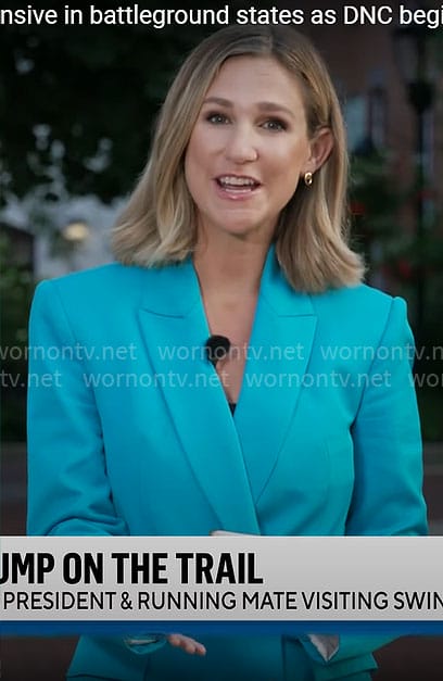 Caitlin Huey-Burns’ turquoise blazer on CBS Mornings