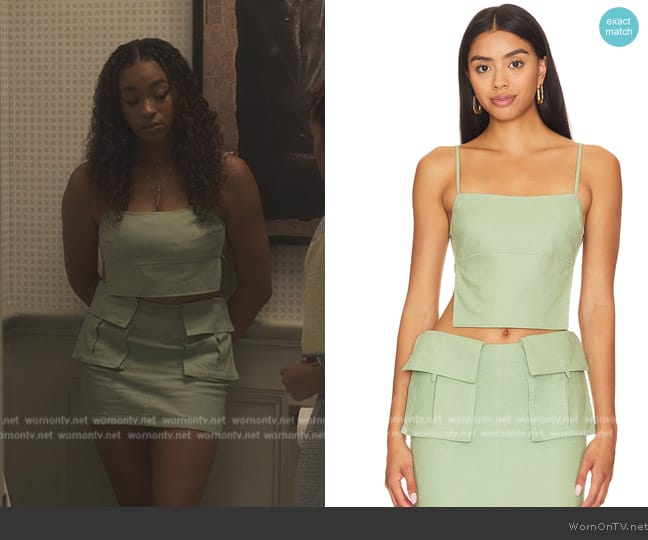 Camila Coelho Rousseau Top worn by Lisa (Simone Joy Jones) on Bel-Air