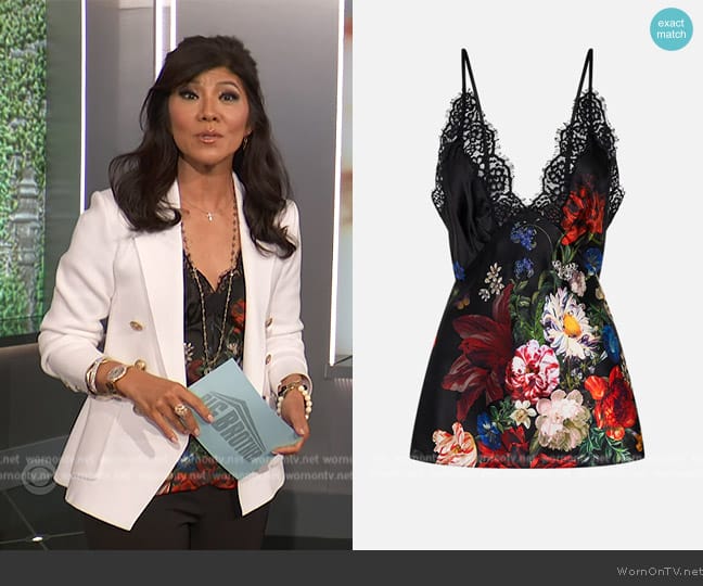 Camilla Lace edge cami worn by Julie Chen on Big Brother