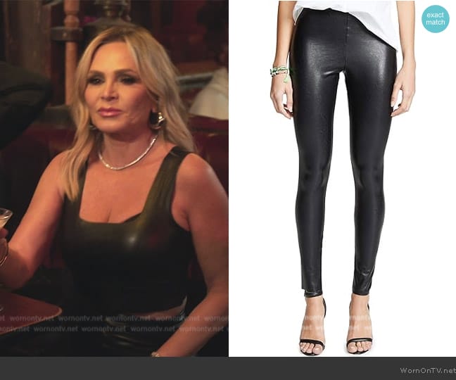 Zara Faux Leather Crop Biker Jacket worn by Tamra Judge on The Real Housewives of Orange County