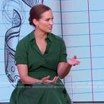 Carli Whitwell’s green shirt and skirt on Good Morning America