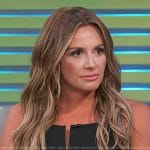 Carly Pearce’s black strapless top on Access Hollywood