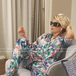 Caroline’s pink floral pajamas on The Real Housewives of Dubai