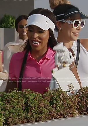 Caroline's white golf visor on The Real Housewives of Dubai