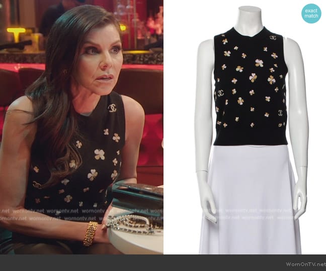 Chanel Cashmere Vest worn by Heather Dubrow on The Real Housewives of Orange County