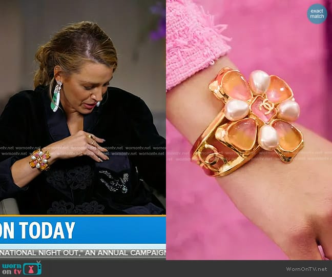 Chanel Flower Bracelet worn by Blake Lively on Today