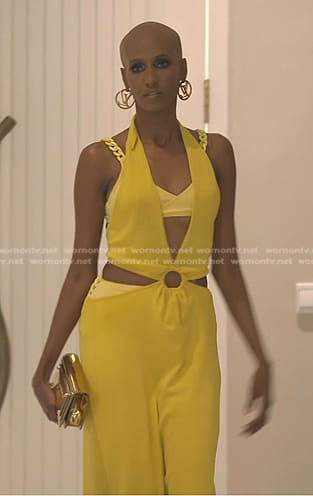 Chanel's yellow chain strap bikini on The Real Housewives of Dubai