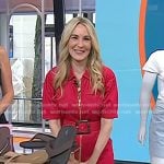 Chassie’s red belted jumpsuit on Today