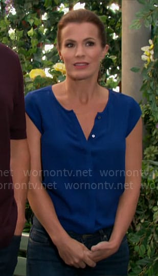 Chelsea's blue top on The Young and the Restless