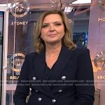 Christine Romans’ navy blazer with silver buttons  on Today