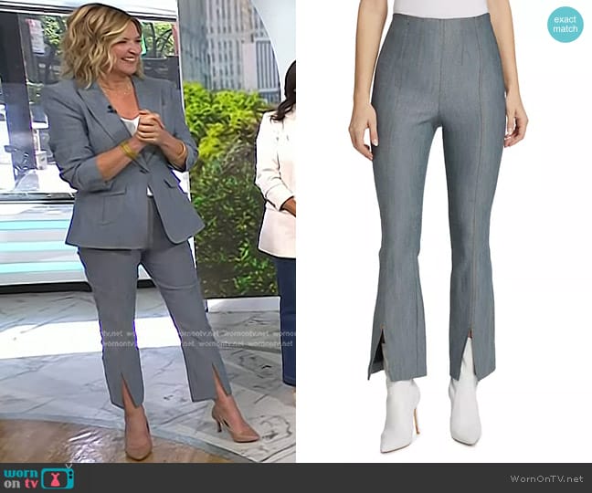 Cinq a Sept Laurie Split Cuff Pants worn by Christine Romans on Today