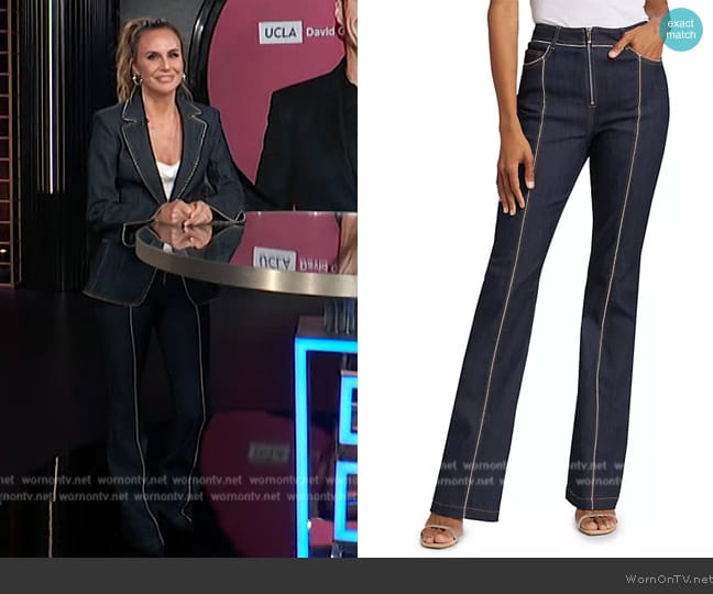 Cinq a Sept Santi Zipper Trim Jeans worn by Keltie Knight on E! News