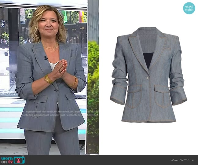 Cinq a Sept Louisa Blazer worn by Christine Romans on Today