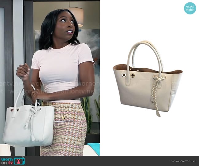 Cole Haan Rigby Small Tote worn by Trina Robinson (Tabyana Ali) on General Hospital