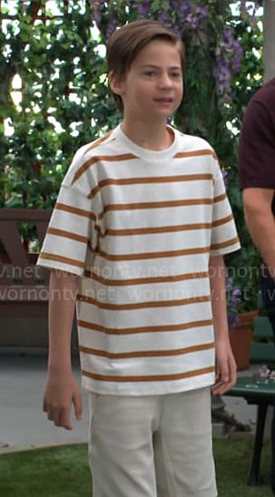 Connor's striped t-shirt on The Young and the Restless