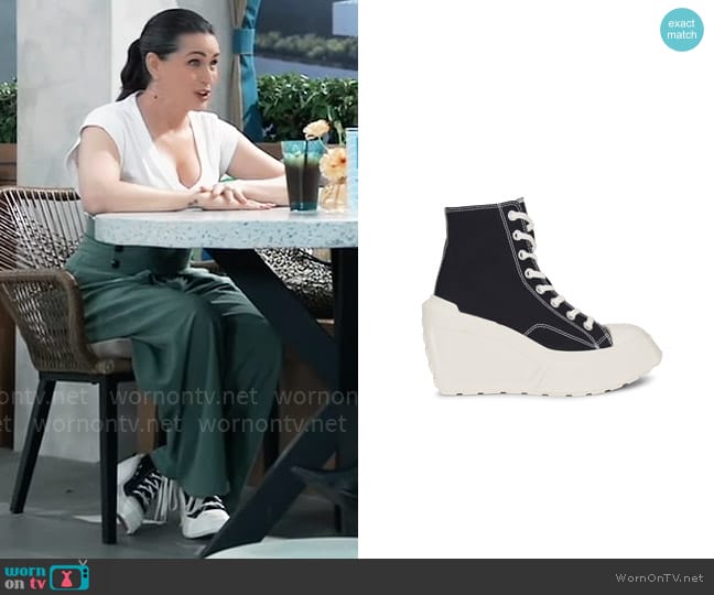 Converse New Form De Luxe 75MM Wedge Sneakers worn by Lois Cerullo (Rena Sofer) on General Hospital