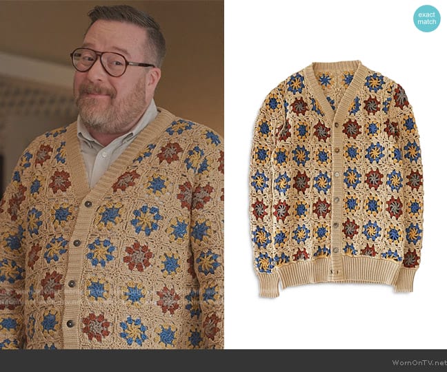 Corridor Crochet Cardigan worn by Howard Morris (Michael Cyril Creighton) on Only Murders in the Building