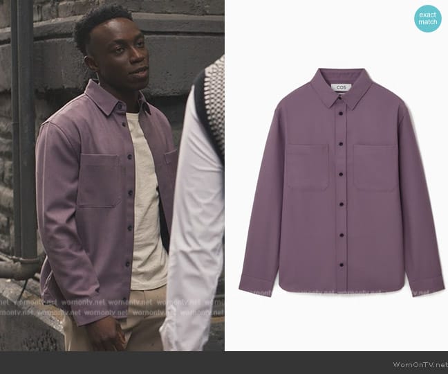 Cos Relaxed Utility Shirt worn by Carlton Banks (Olly Sholotan) on Bel-Air