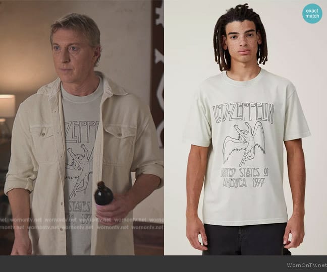 Cotton On Premium Loose Fit Music T-Shirt worn by Johnny Lawrence (William Zabka) on Cobra Kai