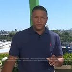 Craig Melvin’s navy polo and striped belt on Today