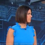 Dana Jacobson’s blue ruffle trim dress on CBS Mornings