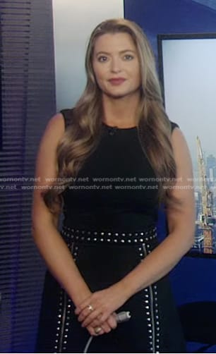 Dani’s black studded dress on Good Morning America