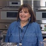 Ina Garten’s blue chambray button down shirt on Today