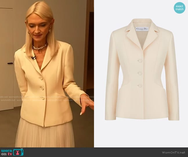 Dior 30 Montaigne Bar Jacket in White worn by Zanna Roberts Rassi on Today