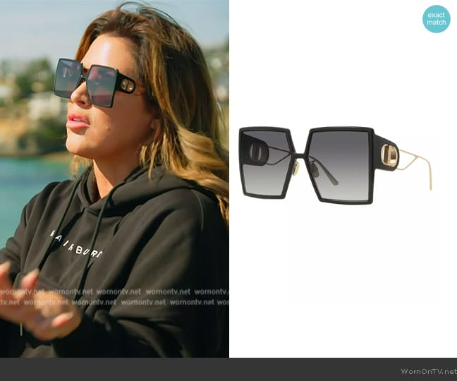 Dior 30Montaigne SU Sunglasses worn by Emily Simpson on The Real Housewives of Orange County