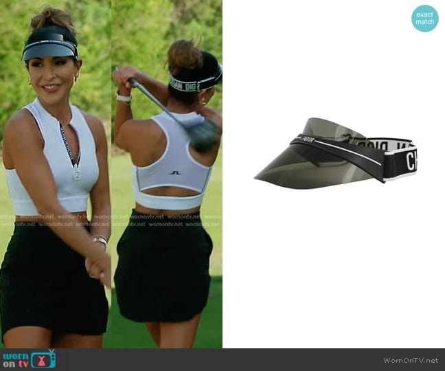 Christian Dior Adjustable Visor Hat in Grey worn by Taleen Marie (Taleen Marie) on The Real Housewives of Dubai