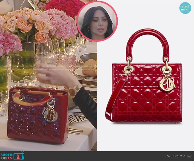 Dior Medium Lady Dior Bag worn by Rania (Rania) on The Real Housewives of Dubai