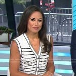 Kaylee’s white striped knit maxi dress on Today