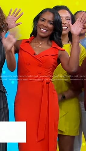 Dr. Jessica Shepherd's red trench dress on Good Morning America