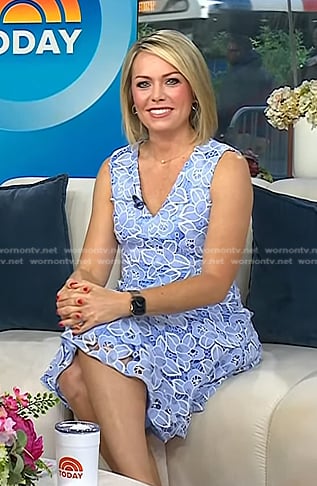 Dylan's blue floral lace dress on Today