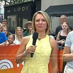 Dylan’s yellow sleeveless lace dress on Today