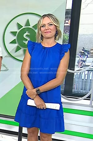 Dylan's blue flutter sleeve mini dress on Today