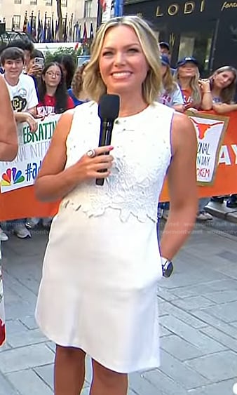 Dylan's white floral lace dress on Today