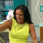 Elizabeth Werner’s lime green dress on CBS Mornings