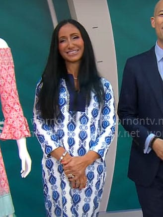 Elizabeth Werner's blue printed sun protection dress on CBS Mornings