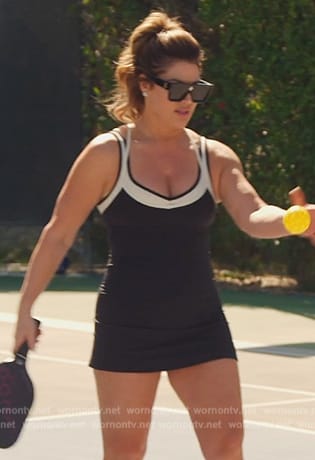 Emily’s black mini dress on The Real Housewives of Orange County