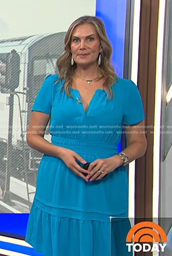 Emily's blue smocked waist dress on Today