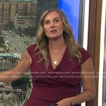 Emily’s burgundy cap sleeve dress on Today