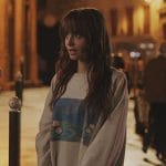 Emily’s lily print sweatshirt on Emily in Paris